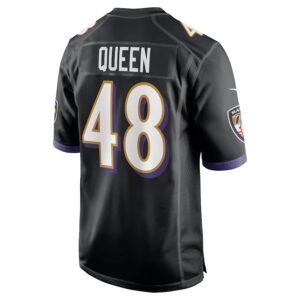 1 12 Baltimore Ravens Nike Game Alternate Jersey - Tough Black - Patrick Queen - Mens