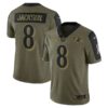Lamar Jackson Baltimore Ravens Nike Salute To Service Limited Player Jersey - Olive
