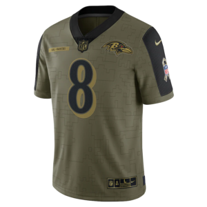 2 Lamar Jackson Baltimore Ravens Nike Salute To Service Limited Player Jersey - Olive