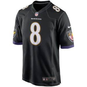 2 4 Lamar Jackson Baltimore Ravens Nike Game Authentic Nfl Jersey - Black