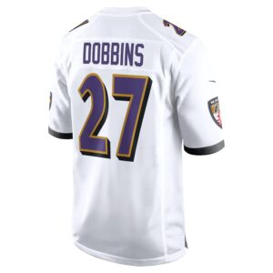 9 J.K. Dobbins Baltimore Ravens Nike Game Popular NFL Jersey - White