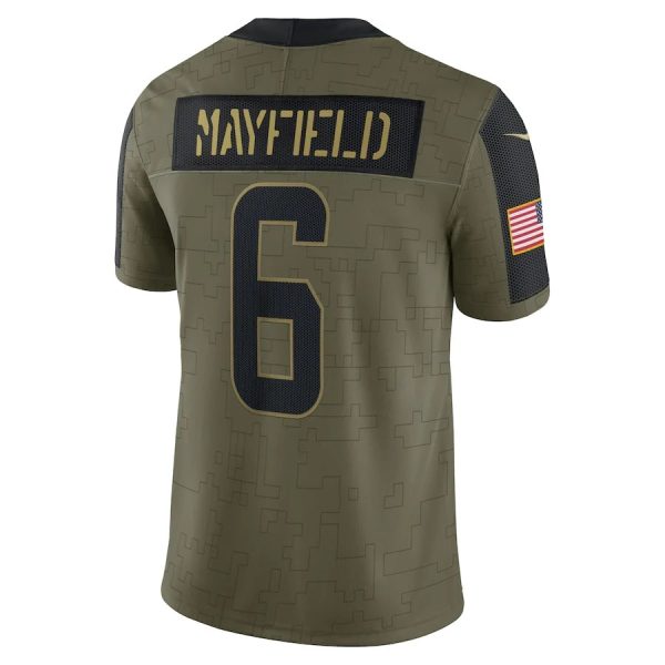 Baker Mayfield Cleveland Browns Nike 2 min 2 Baker Mayfield Cleveland Browns Nike Salute To Service Limited Player Authentic Nfl Jersey - Olive
