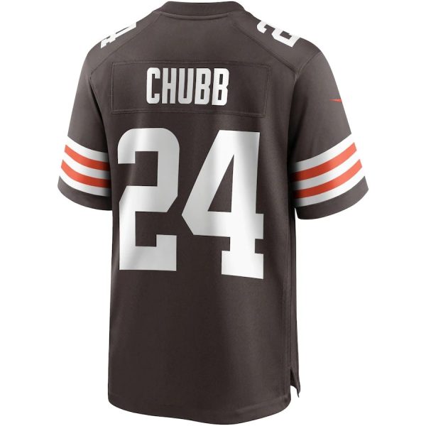 Nick Chubb Cleveland Browns Nike 3 min 1 Men's Cleveland Browns Nick Chubb Nike Brown Game Player Jersey