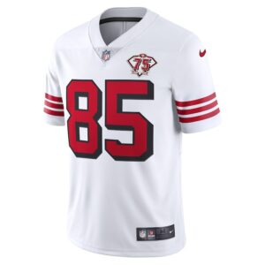 San Francisco 49ers George Kittle 2 San Francisco 49ers George Kittle Nike White 75th Anniversary 2nd Alternate Vapor Limited Jersey