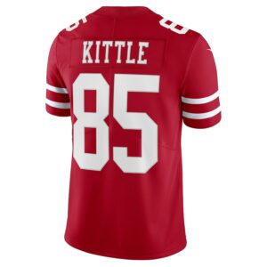 San Francisco 49ers George Kittle Nike 2 Men's San Francisco 49ers George Kittle Nike Scarlet 75th Anniversary Vapor Limited Jersey