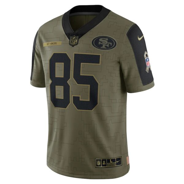 San Francisco 49ers George Kittle Nike Olive 2 San Francisco 49ers George Kittle Nike Olive 2021 Salute To Service Limited Player Jersey