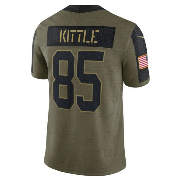 San Francisco 49ers George Kittle Nike Olive 3 San Francisco 49ers George Kittle Nike Olive 2021 Salute To Service Limited Player Jersey