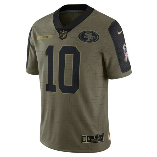 San Francisco 49ers Jimmy Garoppolo Nike 2 1 Men's San Francisco 49ers Jimmy Garoppolo Nike Olive Salute To Service Limited Player Jersey