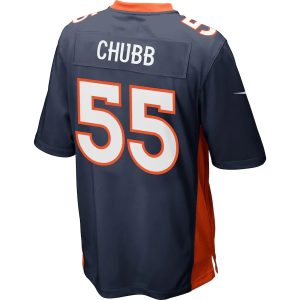 1 min Men's Denver Broncos Bradley Chubb Nike Navy Authentic Nfl Jersey