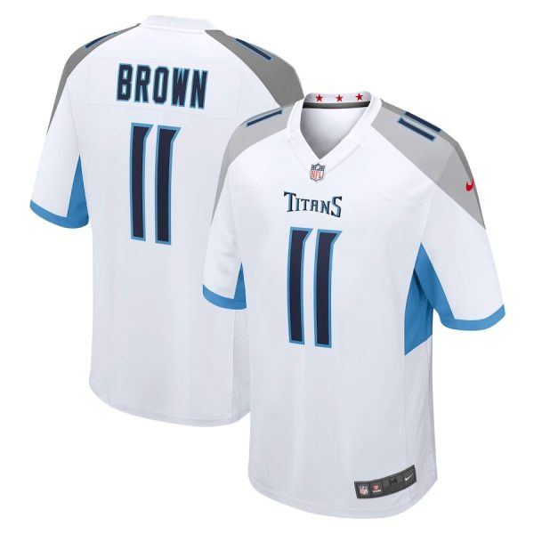 AJ Brown Tennessee Titans Nike Game Jersey - White