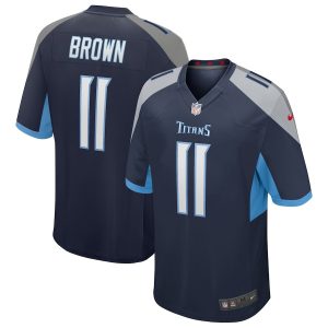 AJ Brown Tennessee Titans Nike Game Jersey - Navy
