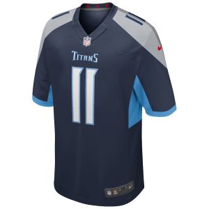 AJ Brown Tennessee Titans Nike Game Jersey Navy 3 AJ Brown Tennessee Titans Nike Game Jersey - Navy
