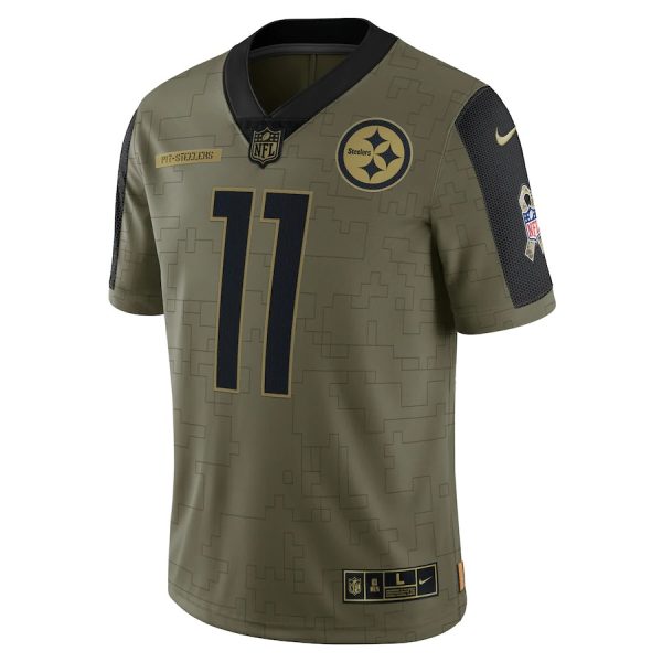 Chase Claypool Pittsburgh Steelers Nike 2021 Salute To Service Limited Player Jersey Olive 3 Chase Claypool Pittsburgh Steelers Nike Salute To Service Limited Player Jersey - Olive