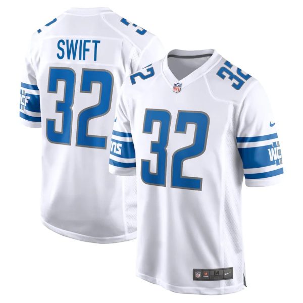 DAndre Swift Detroit Lions Nike Game Jersey D'Andre Swift Detroit Lions Nike Game Jersey - White