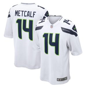 DK Metcalf Seattle Seahawks Nike Game Jersey - White