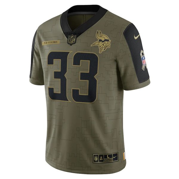 Dalvin Cook Minnesota Vikings Nike 2021 Salute To Service Limited Player Jersey Olive 3 Dalvin Cook Minnesota Vikings Nike Salute To Service Limited Player Jersey - Olive