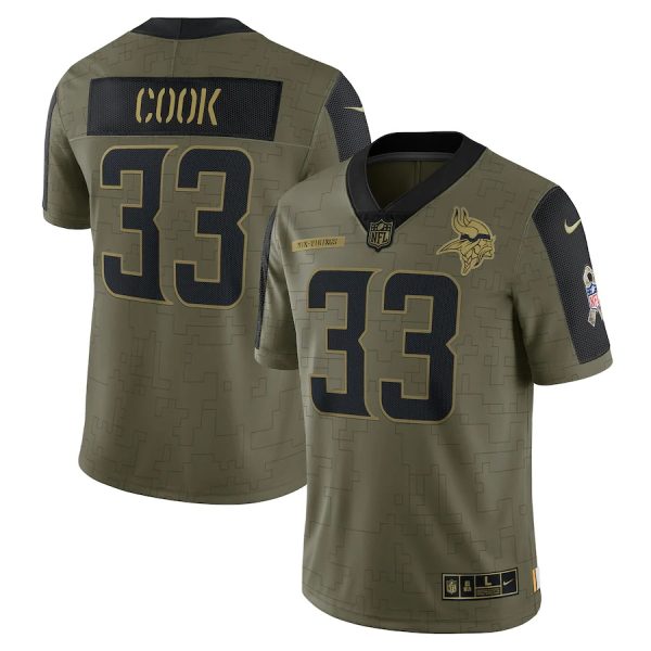 Dalvin Cook Minnesota Vikings Nike Salute To Service Limited Player Jersey - Olive