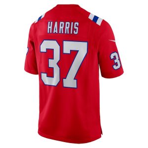 Damien Harris New England Patriots Nike Game Jersey Red Damien Harris New England Patriots Nike Game Jersey - Red