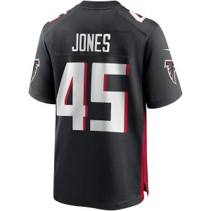 Deion Jones Atlanta Falcons Nike Game Jersey Black 2 Deion Jones Atlanta Falcons Nike Game Jersey - Black