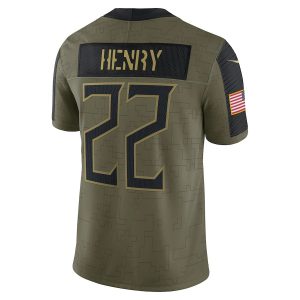 Derrick Henry Tennessee Titans Nike 2021 Salute To Service Limited Player Jersey Olive 2 Derrick Henry Tennessee Titans Nike Salute To Service Limited Player Jersey - Olive