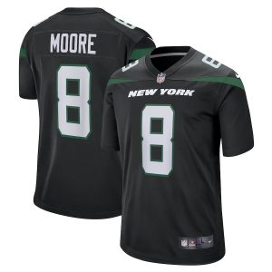 Elijah Moore Nike New York Jets Game Jersey - Stealth Black