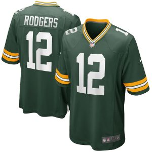Men's Green Bay Packers Aaron Rodgers Nike Green Game Authentic Nfl Jersey