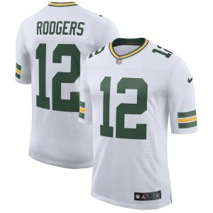 Men's Green Bay Packers Aaron Rodgers Nike White Classic Limited Player Jersey