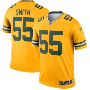 Men's Green Bay Packers Za'Darius Smith Nike Gold Inverted Legend Jersey