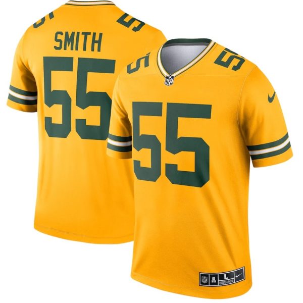 Men's Green Bay Packers Za'Darius Smith Nike Gold Inverted Legend Jersey