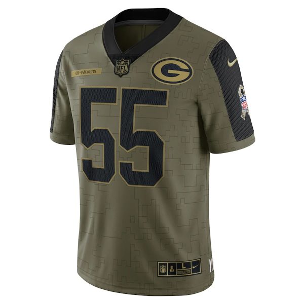 Green Bay Packers Za Darius Smith Nike Olive 1 Men's Green Bay Packers Za'Darius Smith Nike Olive Salute To Service Authentic Nfl Jersey