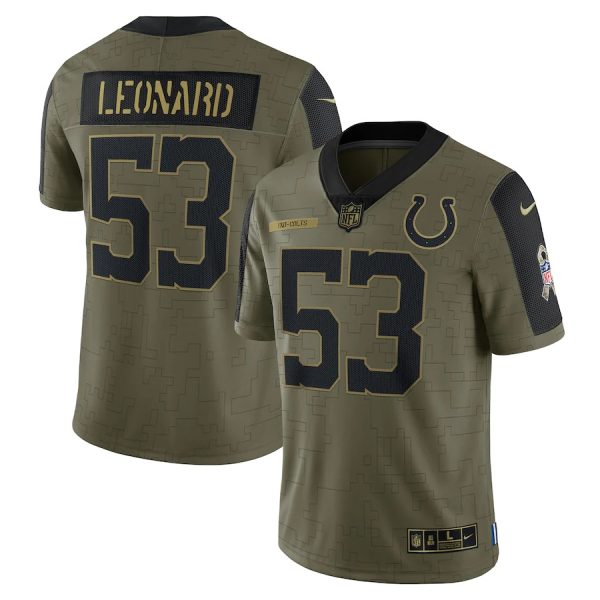 Indianapolis Colts Darius Leonard Nike Olive Salute To Service Limited Authentic Nfl Jersey