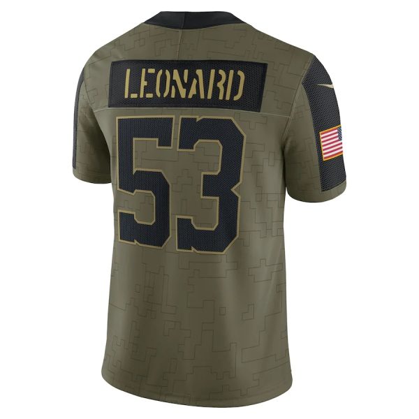 Indianapolis Colts Darius Leonard Nike Olive 2w1 Indianapolis Colts Darius Leonard Nike Olive Salute To Service Limited Authentic Nfl Jersey