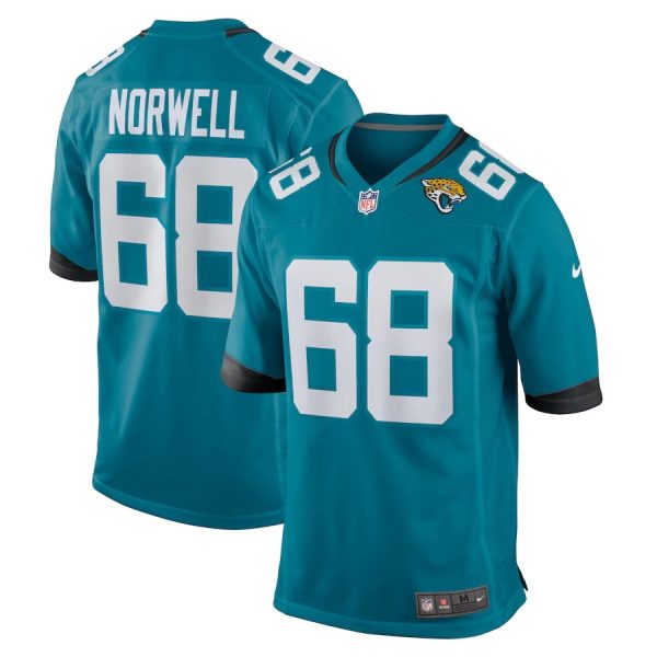 Men's Jacksonville Jaguars Andrew Norwell Nike Teal Popular Nfl Jersey