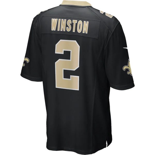 Jameis Winston New Orleans Saints Nike Game Jersey Black 1 Jameis Winston New Orleans Saints Nike Game Jersey - Black
