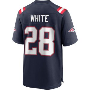 James White New England Patriots Nike Game Jersey Navy James White New England Patriots Nike Game Jersey - Navy