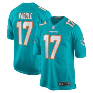 Jaylen Waddle Miami Dolphins Nike NFL Draft First Round Pick Game Jersey - Aqua