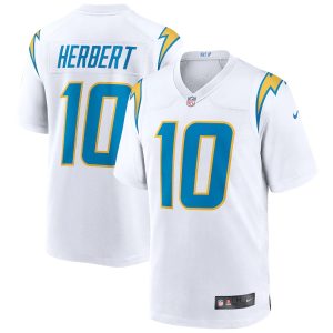 Justin Herbert Los Angeles Chargers Nike Game Jersey White 13 NFL