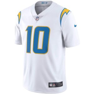 Justin Herbert Los Angeles Chargers Nike Vapor Limited Jersey White 2 Home