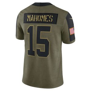 Kansas City Chiefs Patrick Mahomes Nike Olive 4 Men's Kansas City Chiefs Patrick Mahomes Nike Olive Salute To Service Limited Player Jersey