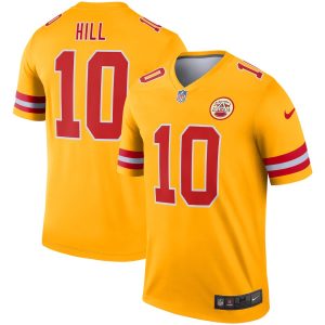 Tyreek Hill Kansas City Chiefs Nike Inverted Legend Authentic Nfl Jersey- Gold