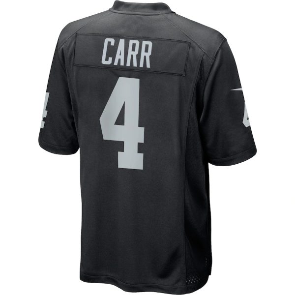 Las Vegas Raiders Derek Carr Nike Black Game 17 Derek Carr Las Vegas Raiders Nike Game Player Jersey - Black