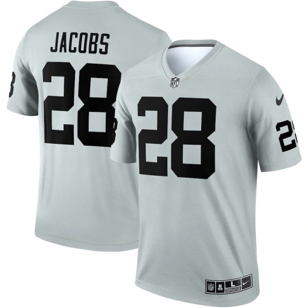 Josh Jacobs Las Vegas Raiders Nike Inverted Legend Jersey - Silver
