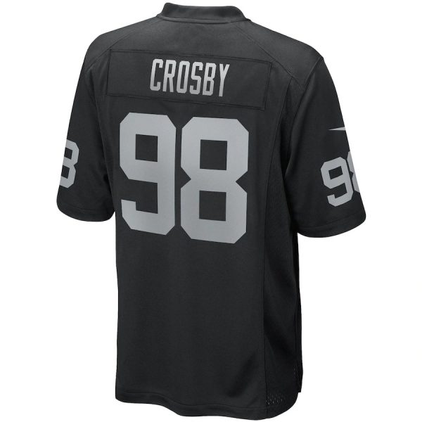 Las Vegas Raiders Maxx Crosby Nike Black Game 3 Maxx Crosby Las Vegas Raiders Nike Game Player Jersey - Black
