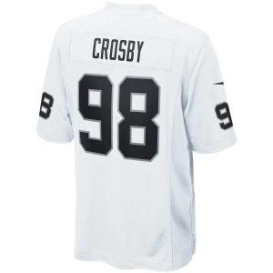 Las Vegas Raiders Maxx Crosby Nike White Game 3 Maxx Crosby Las Vegas Raiders Nike Game Player Jersey - White