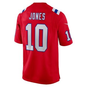 Mac Jones New England Patriots Nike Alternate Game Jersey Red Mac Jones New England Patriots Nike Alternate Game Jersey - Red