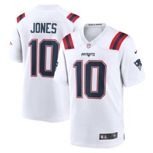 Mac Jones New England Patriots Nike Team Game Jersey - White