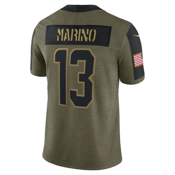 Miami Dolphins Dan Marino Nike Olive Salute To Service Retired Player Limited Jersey 13 Miami Dolphins Dan Marino Nike Olive Salute To Service Retired Player Limited Jersey