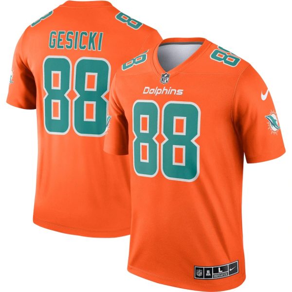 Mike Gesicki Miami Dolphins Nike Inverted Legend Jersey - Orange