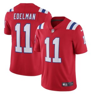 Men's New England Patriots Julian Edelman Nike Red Alternate Vapor Limited Jersey