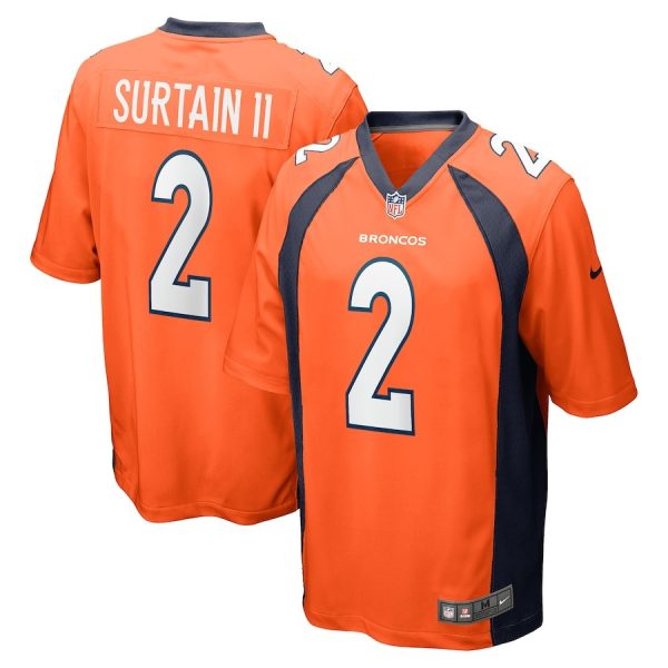 Patrick Surtain II Denver Broncos Nike NFL Draft First Round Pick Game Jersey - Orange